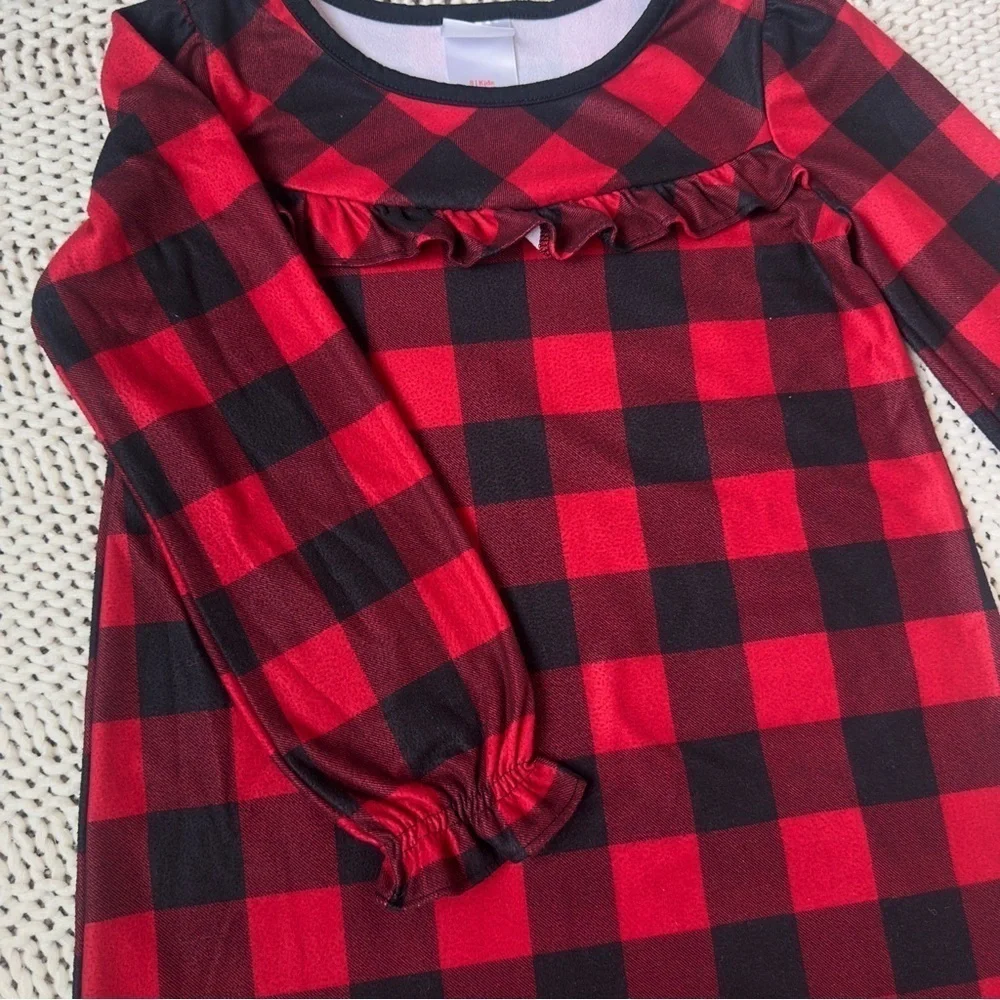 Wondershop Girl's Black and Red Ruffled Sleepwear Size 8